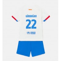 Dětský fotbalový dres Barcelona Ilkay Gundogan #22 2023-24 Venkovní Krátký Rukáv (+ trenýrky)